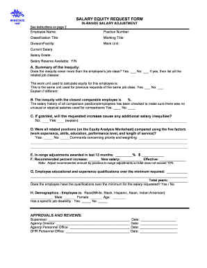 Salary Equity Request Form