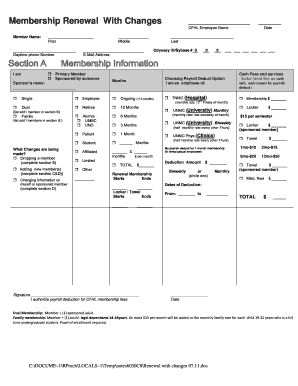 Membership Renewal Form