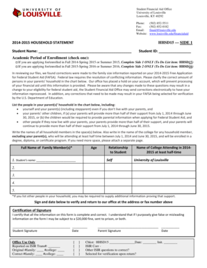 Household Statement Form