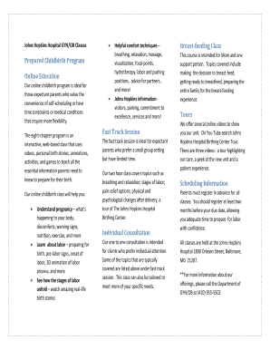 Johns Hopkins Hospital Breast-feeding Class