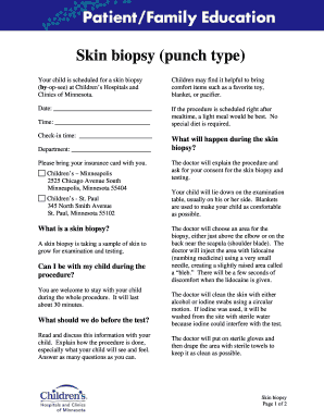 Skin Biopsy Consent Form