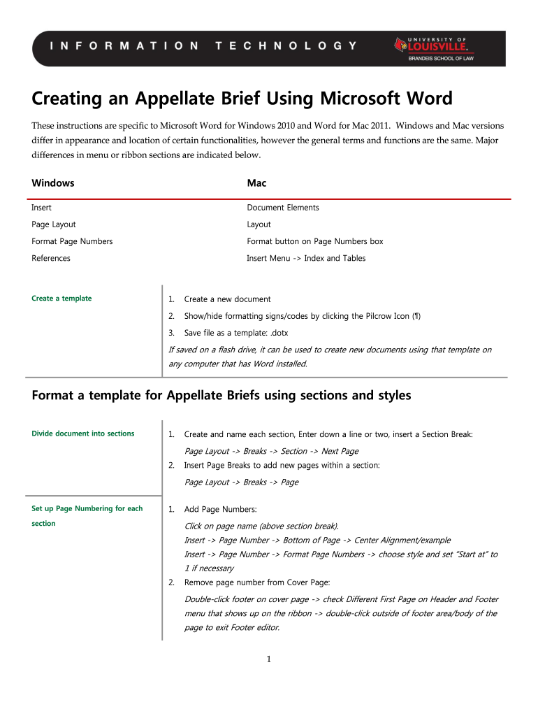 Appellate Brief Template Word 2020 2022 Fill And Sign Printable 