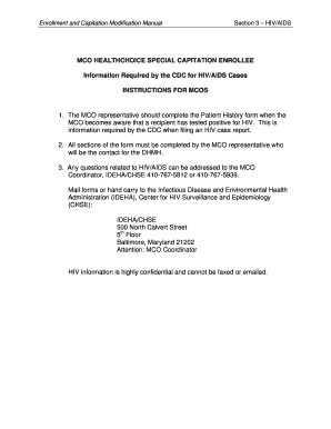 HIV/AIDS Enrollment Form