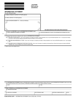 UCC5 Information Statement