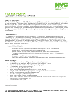 FULL TIME POSITION: - NYC.gov - nyc