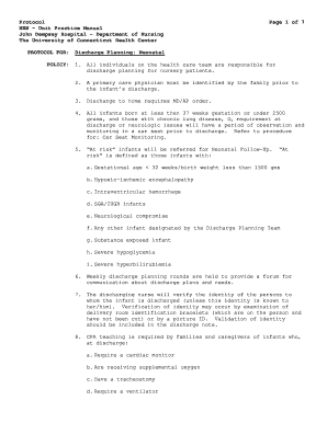 car seat discharge planning form