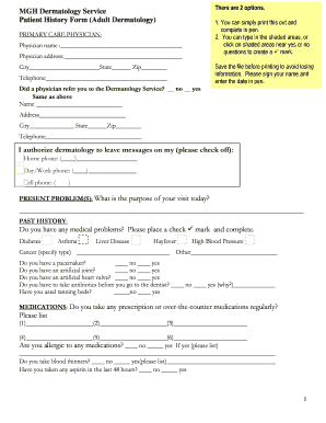 mgh dermatology new patient form