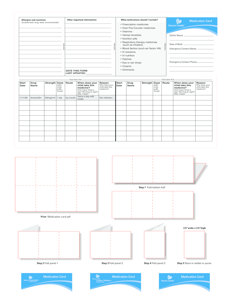 Medication Card Template - Fill Online, Printable, Fillable, Blank For Med Card Template