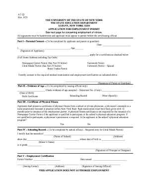 ny child model permit form