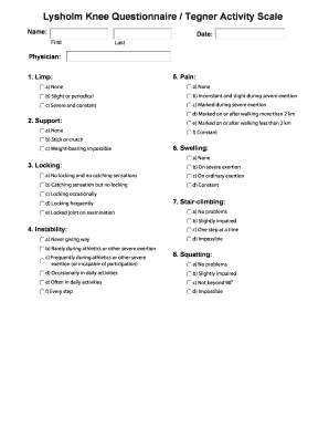 Tegner activity scale