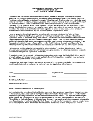 jhmi confidentiality agreement form