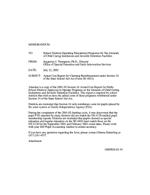MEMORANDUM OSE-EIS-02-19 July 22, 2002 Actual Cost Report " - michigan