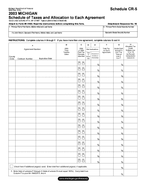 Michigan Schedule CR-5