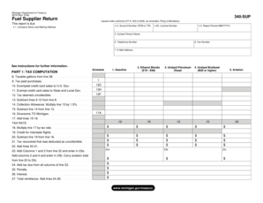 Michigan Fuel Supplier Return 340-SUP