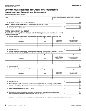 Michigan Business Tax Credits Form 4570