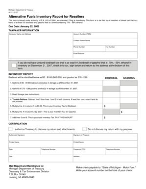 Michigan Alternative Fuels Inventory Report