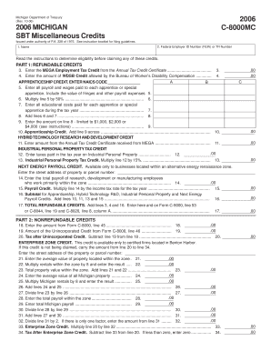 Michigan C-8000MC Form
