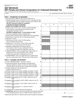 Michigan SBT Penalty and Interest Computation