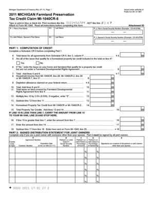 Michigan Farmland Preservation Tax Credit Claim MI-1040CR-5