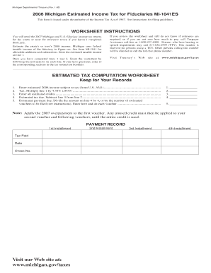 Michigan Estimated Income Tax for Fiduciaries