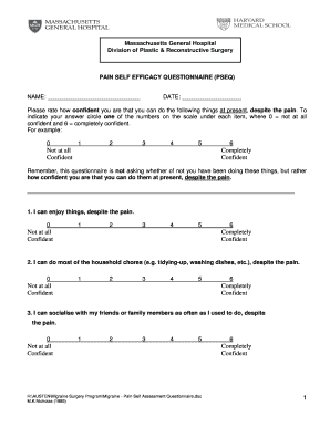 Pain Self Efficacy Questionnaire
