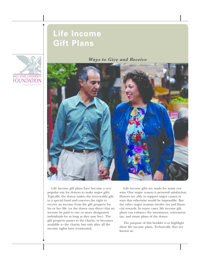 Life Income Gift Plans - Ways to Give and Receive Preview on Page 1