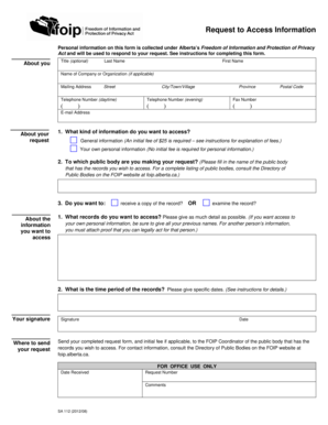 Request to Access Information Form