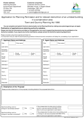 UK Planning Permission Application Form