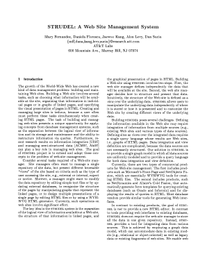 Sample website proposal - STRUDEL: A Web Site Management System - pdf aminer
