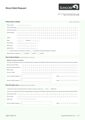 Direct Debit Request Form