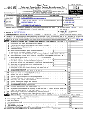 Form 990-EZ 2003