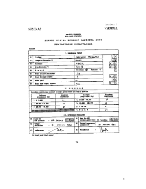 1992 National Socio-Economic Survey Household Listing