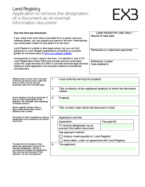 Land Registry Exempt Information Removal Form