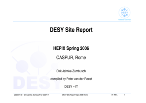 DESY Site Report HEPIX Spring 2006 - HEPiX Services at CASPUR