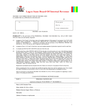 Lagos State Income Tax Form