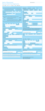 Bank of Queensland Business Gold Card Application