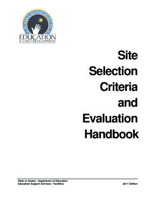 Site Selection Criteria and Evaluation Handbook - Alaska ... - eed state ak