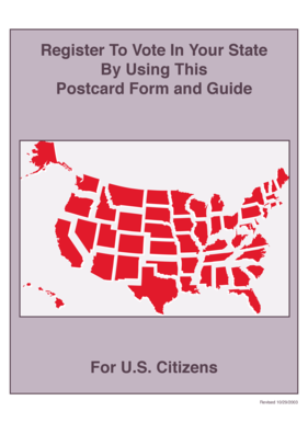US Federal Voter Registration Form