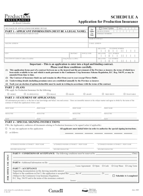 BC Production Insurance Application