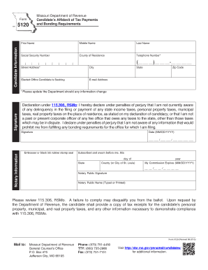 General affidavit mo - form 5120