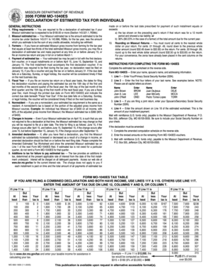 Missouri Form MO-1040ES