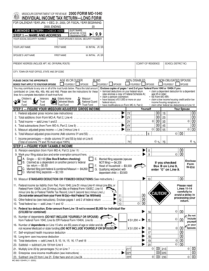 Missouri Form MO-1040 2000
