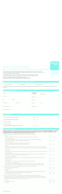 Bupa Serious Illness Insurance Application Form