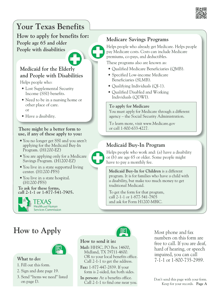 Texas Medicaid Application Pdf 2020 Fill And Sign Printable Template