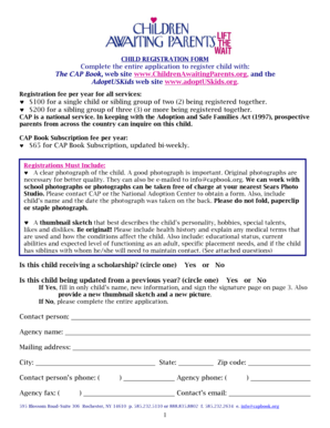 Child Registration Form