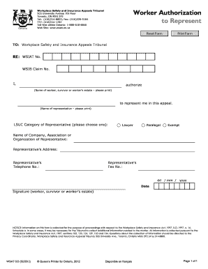 Worker Authorization Form