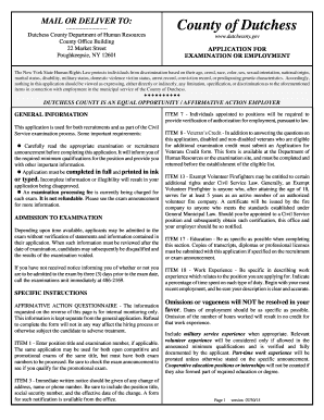 Dutchess County Employment Application