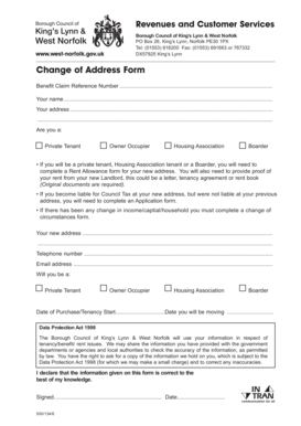 Change of Address Form