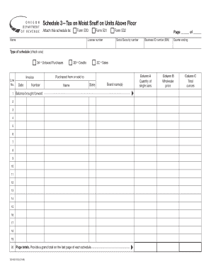 Oregon Moist Snuff Tax Form