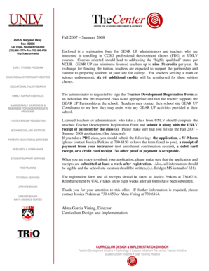 Teacher Development Registration Form